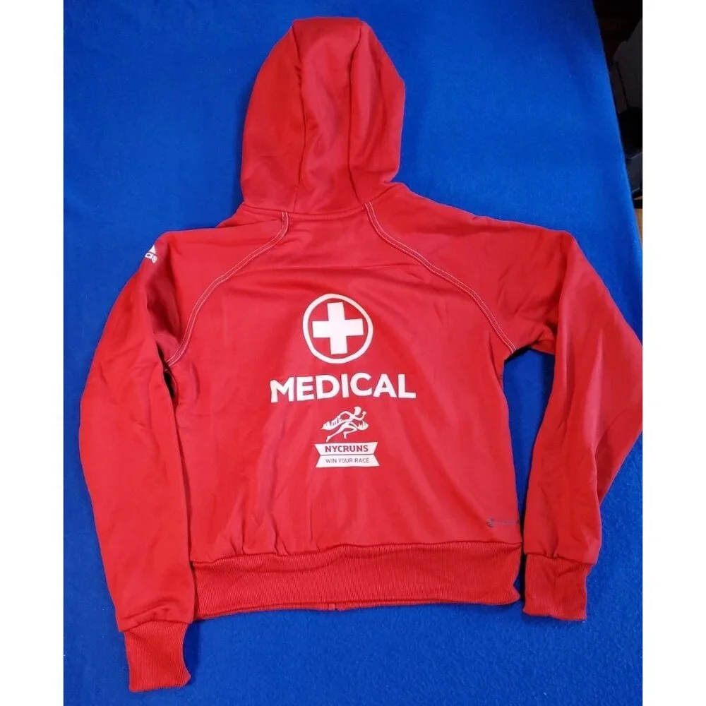 Adidas Medical BROOKLYN HALF MARATHON Hoodie Full Zip Track Size Small NEW